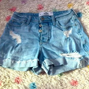 Hollister California curvy high rise mom shorts 3” vintage stretch women 25